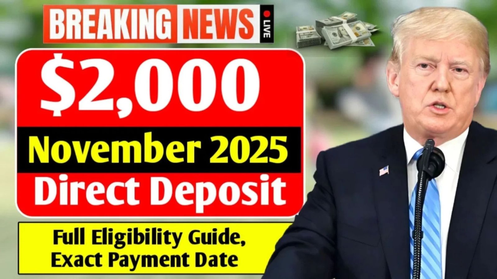 $2,000 November 2025 Direct Deposit: Full Eligibility Guide, Exact Payment Dates & Simple IRS Rules for U.S. Citizens